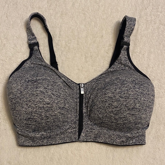 Victoria's Secret Other - Victoria's Secret Gray Zip-Front Sports Bra